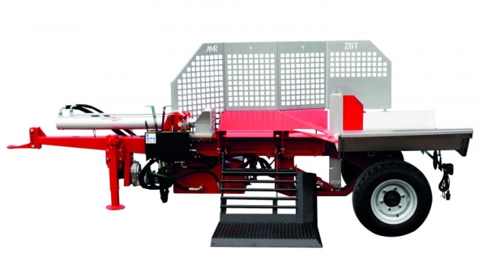 Houtkliever combi aftakas/elektromotor - op wielonderstel AMR (Vogesenblitz) HPE 28 ESS