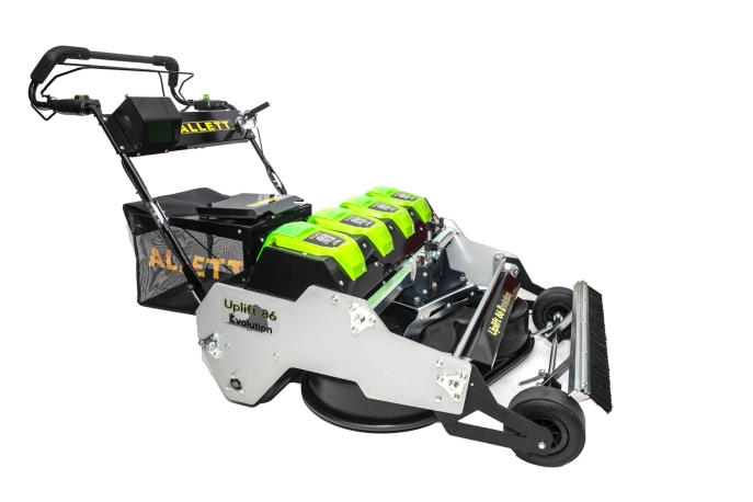 Tondeuse rotative à batteries pour stades et terrains de sport Allett Uplift 86 Evolution