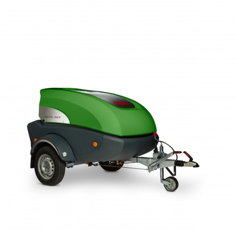 Trailer with integrated water tank for weed control and high-pressure cleaning DiBO JMB-S-WK+
