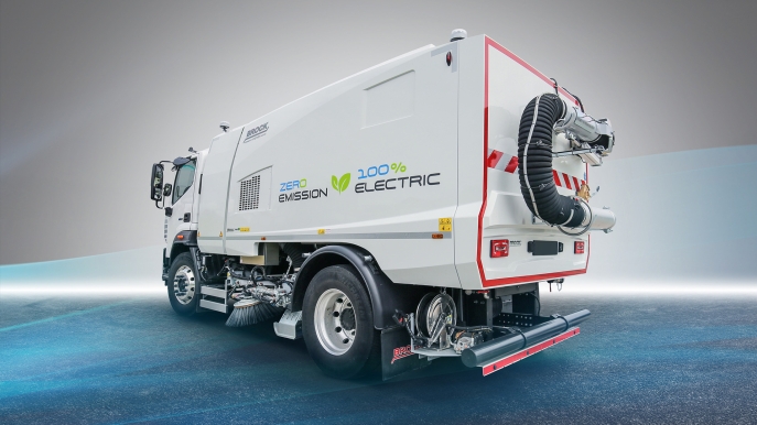VEEG/ZUIGMACHINE GEMONTEERD OP CHASSIS Brock Brock VS6e